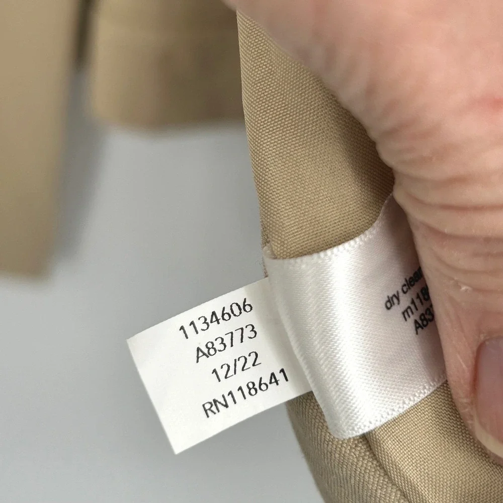 Wms Plus Size Modern Tan Single Button Blazer 26W Beige Professional Lane Bryant - Picture 6 of 9